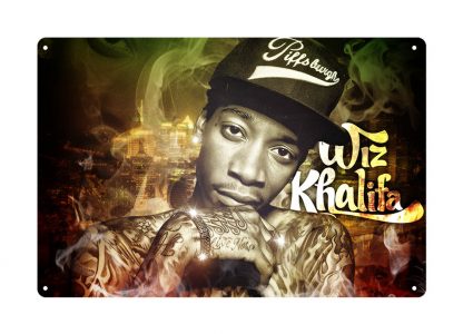 rasta rastafari Wiz Khalifa American rapper metal tin sign b02-Wiz Khalifa-17 Metal Sign American