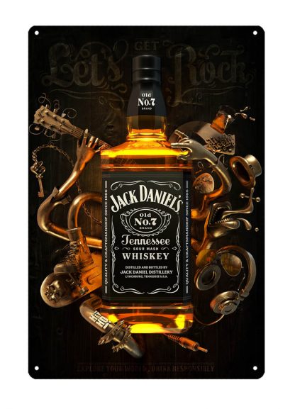 Jack Daniel whiskey club bar metal tin sign b13-Jack Daniel’s-5 Beer Wine Liquor bar
