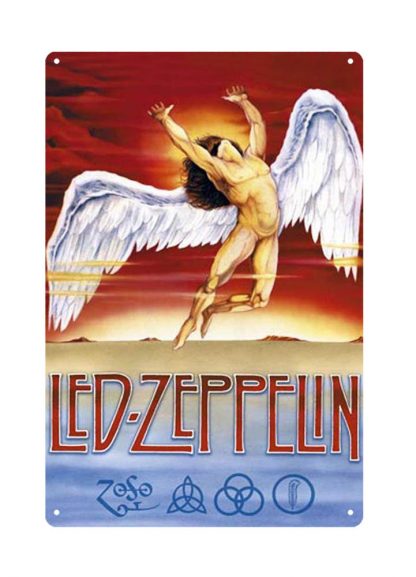Led Zeppelin angel wing rock band metal tin sign b25-led zeppelin -3 Metal Sign angel