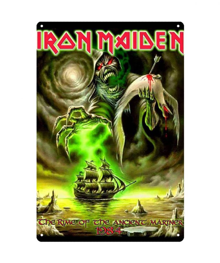 Iron Maiden English heavy metal band tin sign b61iron maiden20