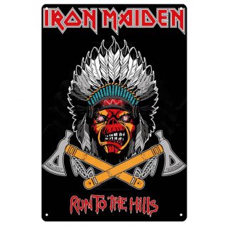 Iron Maiden English heavy metal band tin sign b62-iron maiden-27 Metal Sign decorative lodge cafe