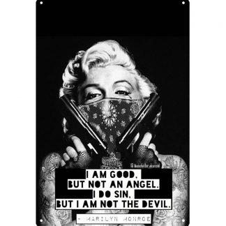 Marilyn Monroe sexy tattoo handgun metal sign b69-marilyn monroe-30 Metal Sign cafe pub room home kitchen art