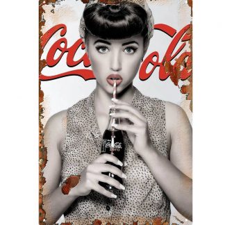 sexy coca cola girl metal tin sign b73-coca cola girl -4 Food Beverage Cola Coffee Tea advertising home kitchen wall art