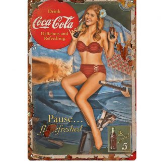 sexy coca cola girl metal tin sign b73-coca cola girl -6 Food Beverage Cola Coffee Tea art on wall
