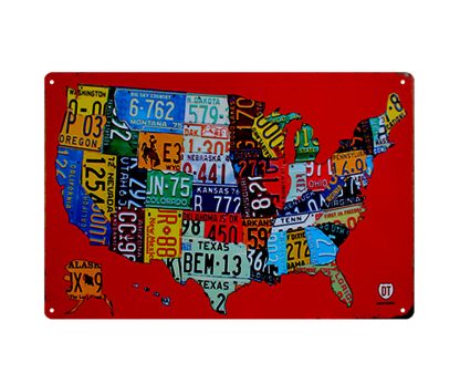 American map car license metal tin sign b74-route 66 -C-9 Gas Oil Automotive American