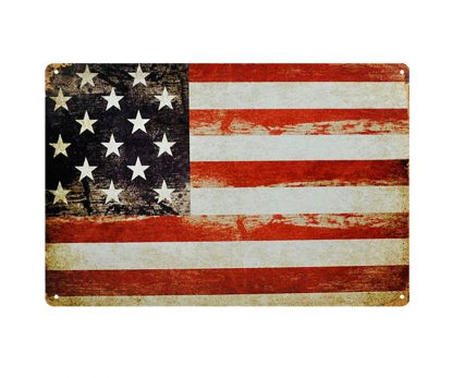 American flag US patriotic metal tin sign b75-USA Flag-4 Metal Sign American