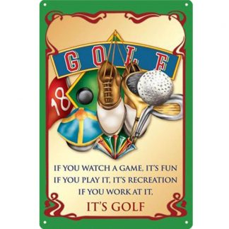 golf golfing sports game metal tin sign b80-8038 Metal Sign game