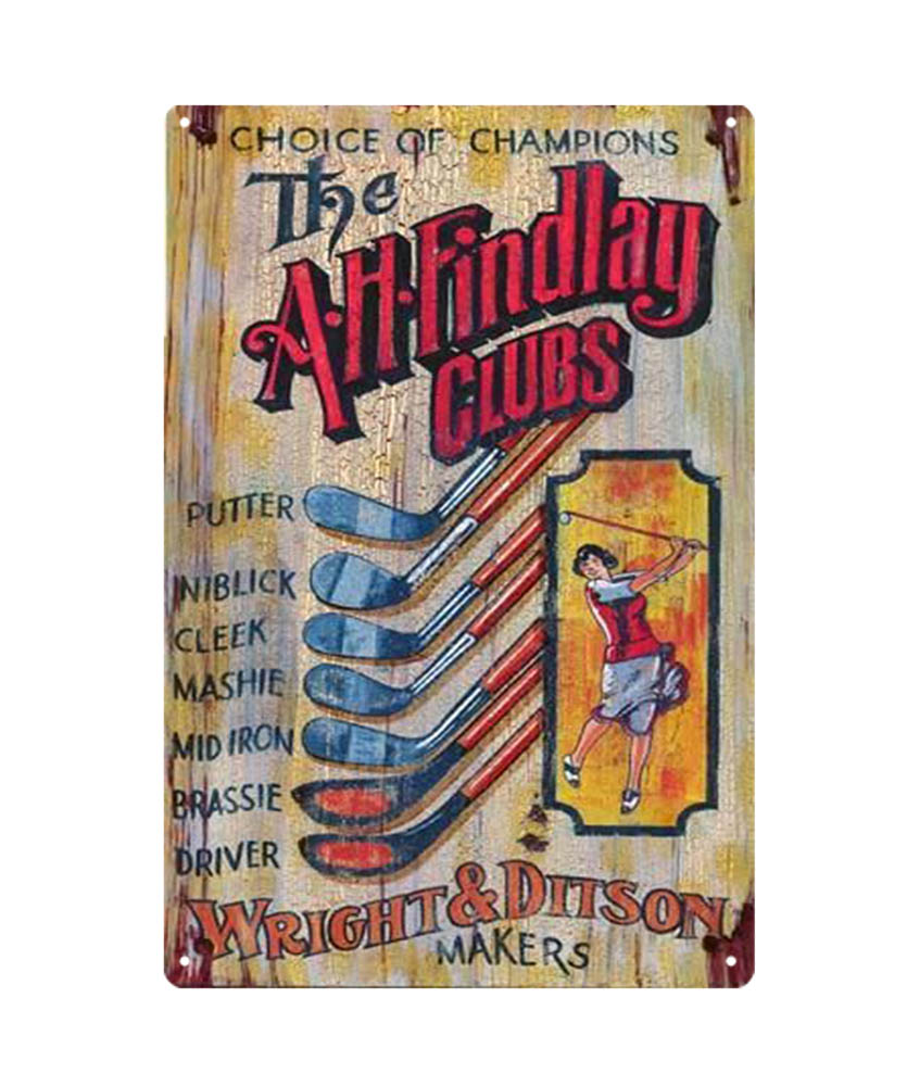 AH Findlay clubs golf metal tin sign b81-8047 Metal Sign AH AH Findlay clubs golf metal tin sign b81-8047 Metal Sign AH