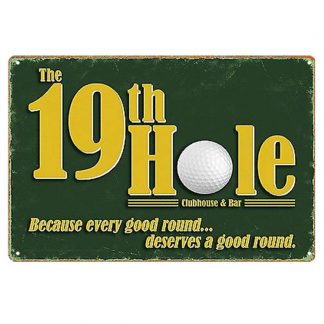 the 19th hole golf metal tin sign b82-8054 Metal Sign 19th