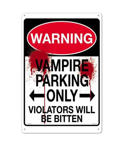 vampire parking only warning metal tin sign b83-warning-C-8 Metal Sign bathroom metal wall art