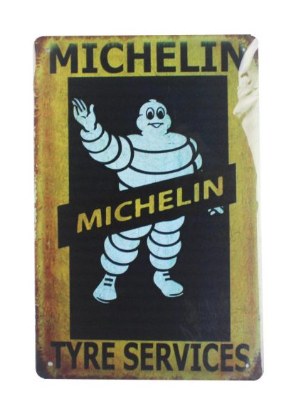 Mechelin Tyre Services tin metal sign 0024a Gas Oil Automotive bar club plaque design