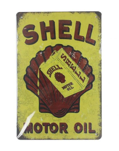 Shell Motor Oil tin metal sign 0027a Gas Oil Automotive at home wall art