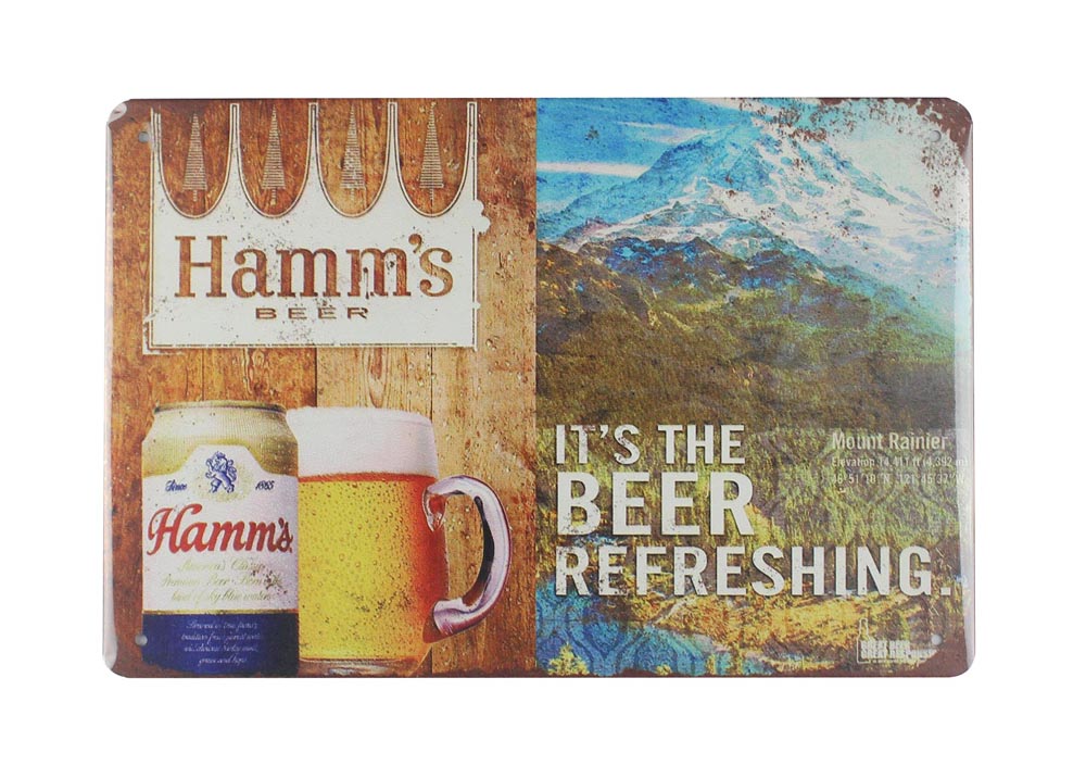 Hamms Beer drink bar tin metal sign 0033a Beer Wine Liquor bar Hamms Beer drink bar tin metal sign 0033a Beer Wine Liquor bar