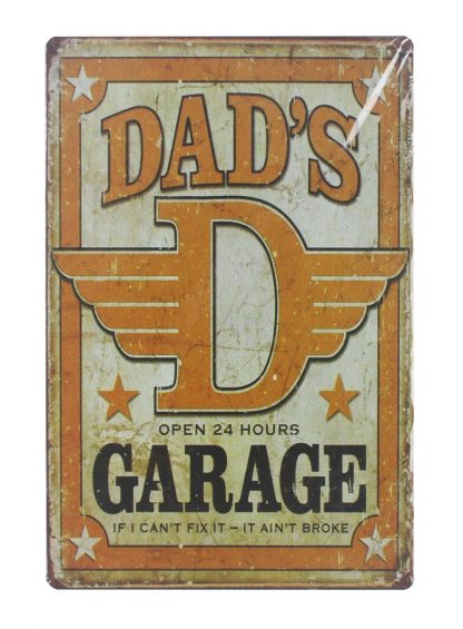 Dad’s Garage tin metal sign 0045a Metal Sign collectible metal sign