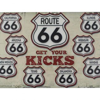 Get your kicks route 66 tin metal sign 0055a Gas Oil Automotive advertising outdoor wall art