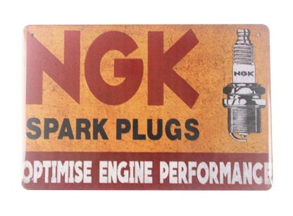 NGK Spark plugs tin metal sign 0079a Metal Sign Cottage Farm wall hanger