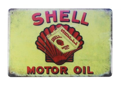 Shell motor oil vintage tin metal sign 0105a Gas Oil Automotive garage poster advertising wall decor