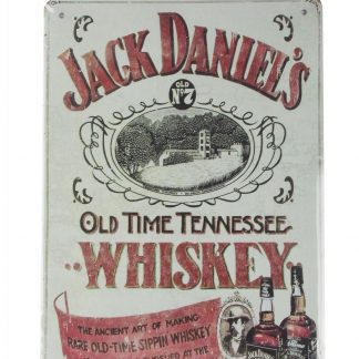 Jack Daniel’s old time Tennessee whiskey tin metal sign 0156a Beer Wine Liquor Jack Daniels