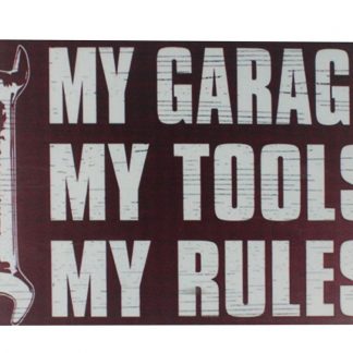 my garage my tools my rules tin metal sign 0198a Metal Sign bedroom style ideas