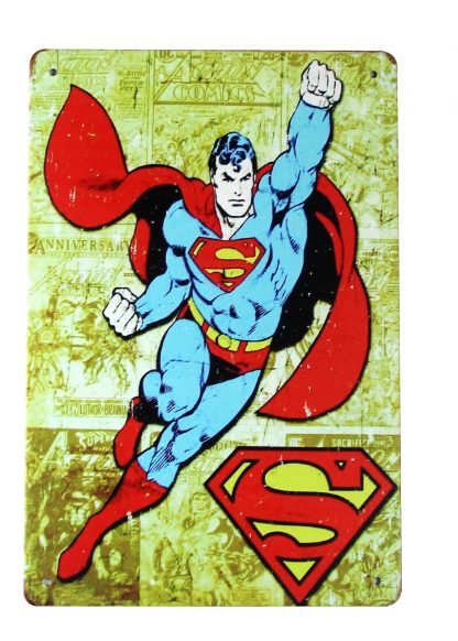 Superman Marvel comic tin metal sign 0232a Comics art posters