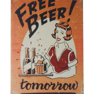free beer tomorrow tin metal sign 0278a Beer Wine Liquor beer