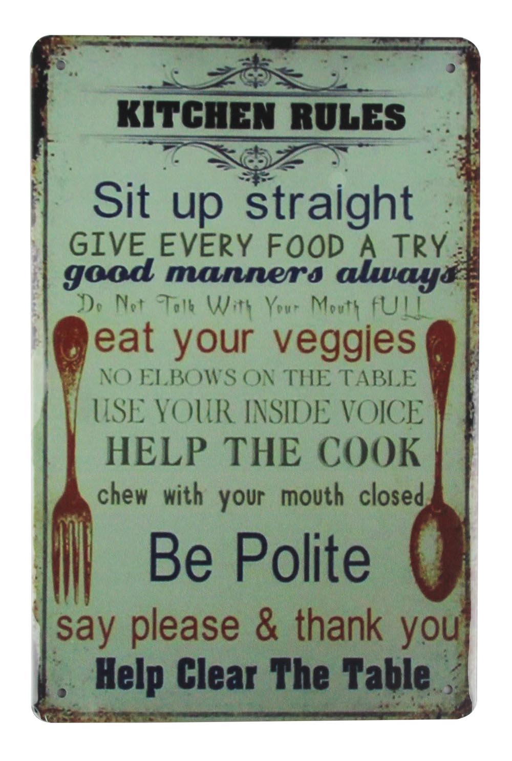 kitchen rules tin metal sign 0302a Metal Sign advertising home kitchen wall art kitchen rules tin metal sign 0302a Metal Sign advertising home kitchen wall art