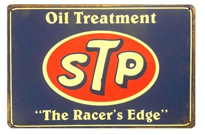 oil treatment STP racer edge tin metal sign 0322a Gas Oil Automotive cool signs sale