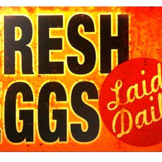 fresh eggs laid daily tin metal sign 0328a Metal Sign cafe pub room home kitchen art