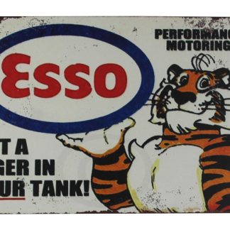 Esso tiger tank tin metal sign 0332a Metal Sign cafe pub garden outdoor wall art