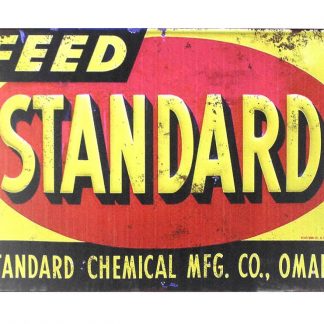 feed standard chemical mfg omaha tin metal sign 0357a Metal Sign chemical