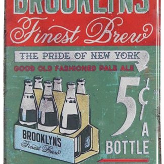Brooklyn finest brew pub bar tin metal sign 0385a Metal Sign bar
