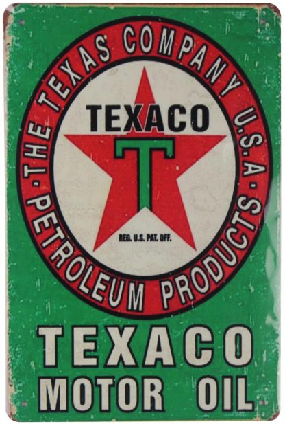 Texaco motor oil tin metal sign 0394a Gas Oil Automotive bedroom designs