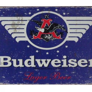 Budweiser Lager Beer tin metal sign 0413a Beer Wine Liquor beer