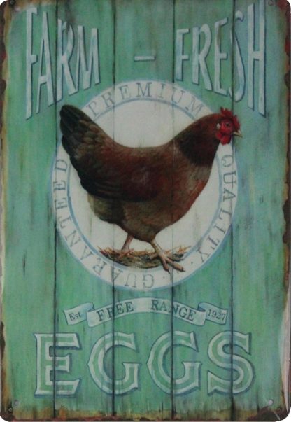 farm fresh eggs tin metal sign 0427a Metal Sign cool art for sale