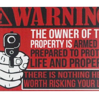 property owner armed Pro Gun 2nd Amendment tin metal sign 0617a Metal Sign 2nd Amendment