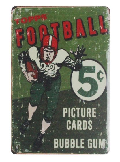 Topps Football picture cards bubble gum tin sign 0641a Metal Sign bathroom wall hangings