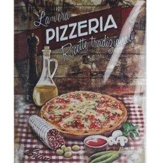 La vera Pizzeria vintage tin metal sign 0647a Metal Sign detached garage