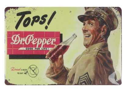 Tops Dr Pepper soda pop good for life tin sign 0661a Gas Oil Automotive advertising of life wall art