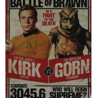 Battle of Brawn in a fight to the death tin sign 0677a Metal Sign a