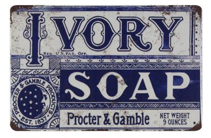 Ivory soap Procter & Gamble tin metal sign 0678a Metal Sign bar club plaques