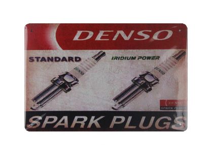 Denso spark plugs tin metal sign 0727a Metal Sign Denso