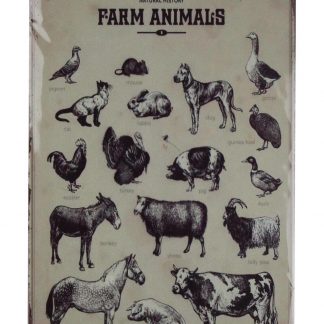 Farm animals tin metal sign 0789a Metal Sign animals