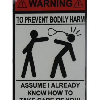 Warning to prevent bodily harm tin metal sign 0791a Metal Sign bodily
