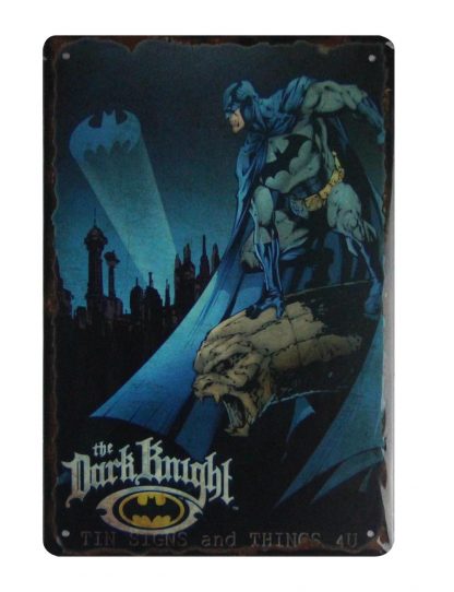 The dark knight Batman Marvel tin metal sign 0800a Comics affordable art