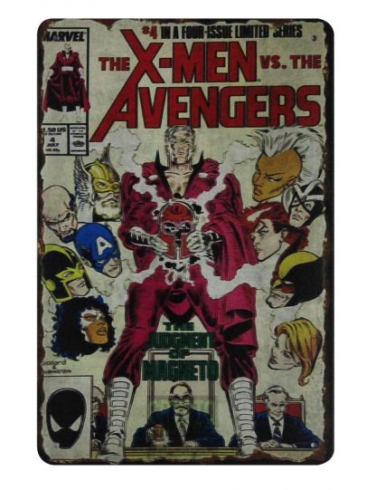 X-men vs Avengers tin metal sign 0801a Metal Sign Avengers