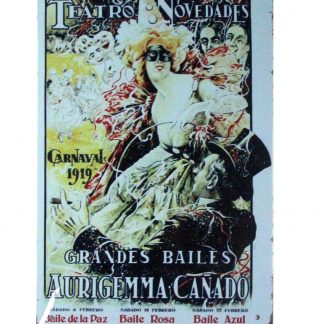 Teatro Novedades grands bailes aurigemma canado tin sign 0847a Metal Sign aurigemma