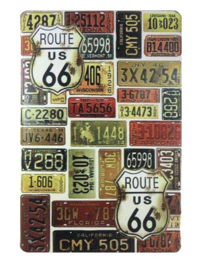 route 66 U.S. tin metal sign 0855a Gas Oil Automotive brewery pub outdoor wall art