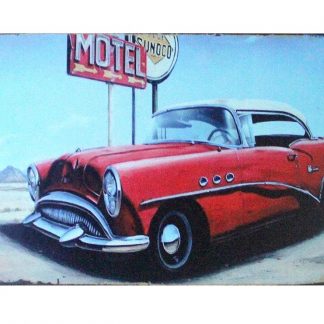 Motel old car travel tin metal sign 0883a Gas Oil Automotive bedroom theme ideas