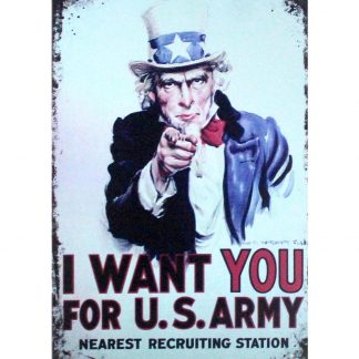 I Want You For U.S.Army Uncle Sam tin metal sign 0925a Metal Sign artwork prints for sale
