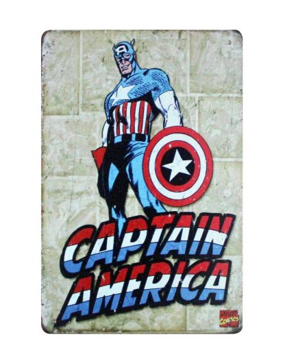 Captain America Avenger Marvel comic metal sign 0928a Comics America